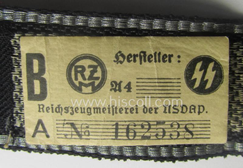 Stunning, Waffen-SS officers-type, 1939/40-pattern cuff-title (ie. 'Ärmelstreifen') as executed in flat-wire 'BeVo'-weave-pattern (in Gothic-styled script!) for an officer who served within the: SS-Rgt. 'Deutschland' (2. SS-Pz-Div. "Das Reich...