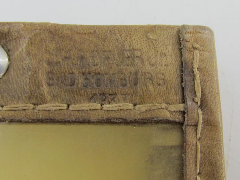 German Brown Leather Map Case with insert