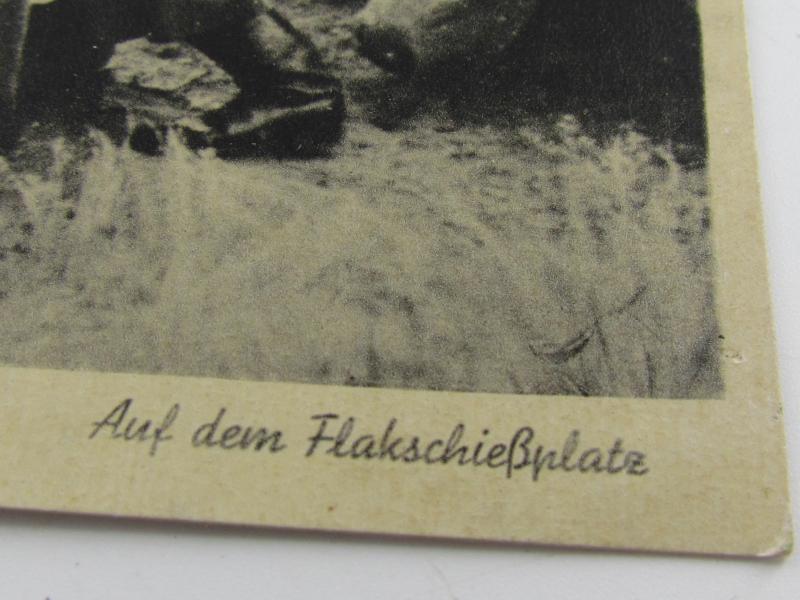 Postcard : Auf dem Flakschiessplatz
