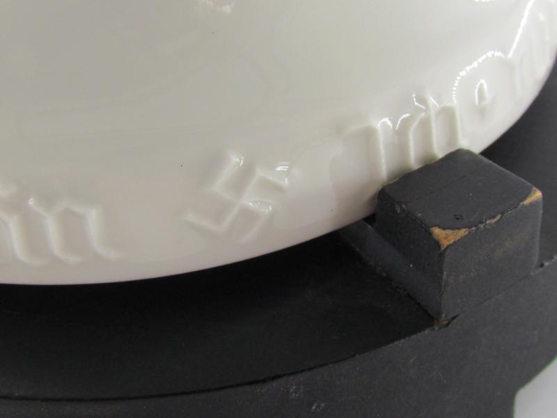 Berlin Porcelain Olympic Games 1936 Bell + Wooden Base