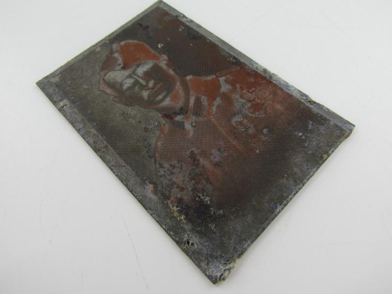 Original German Newspaper Photo “Druckplatte” (printing plate)