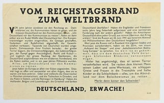 Allied WW2 Droppingsflyer 'Deutschland Erwache'