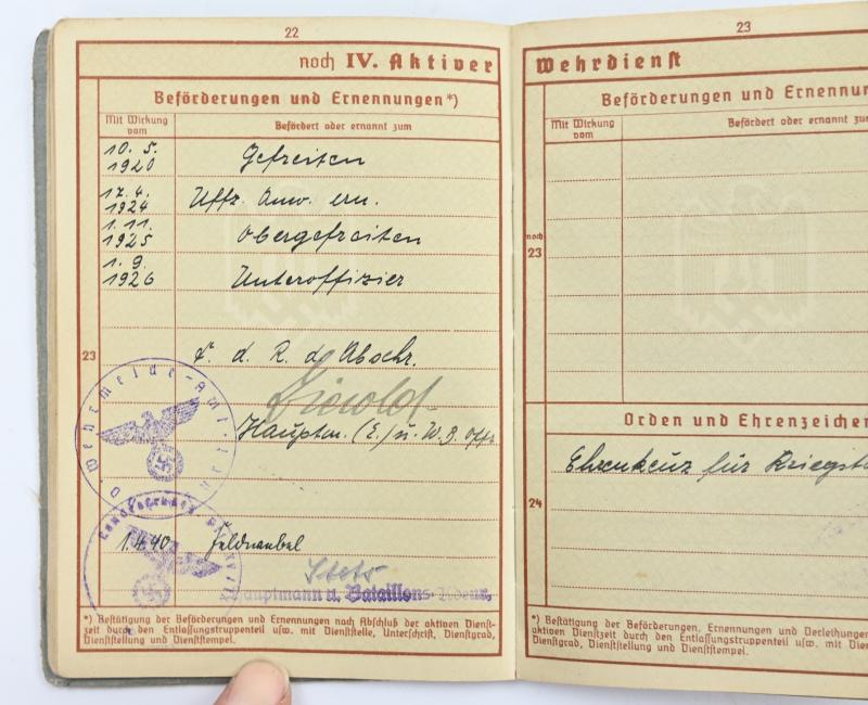 German Wehrpass 'Walter Hahn'