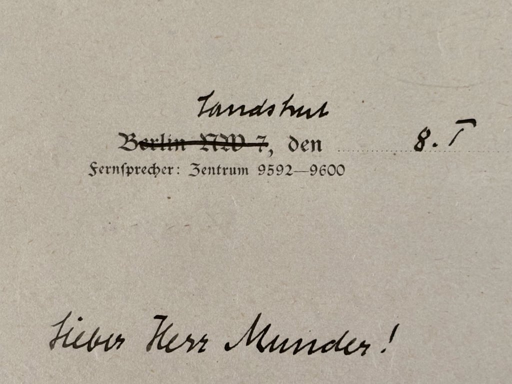 GERMAN WWII VERY RARE GREGOR STRASSER HAND SIGNED AUTOGRAPH LETTER SIGNED