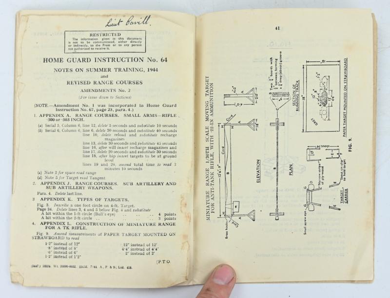 British WW2 Training Manual 'Home Guard'