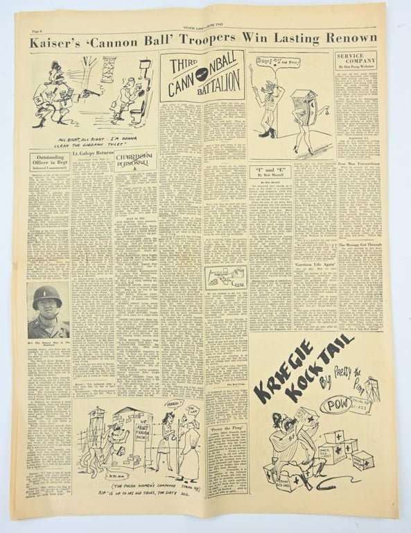 US WW2 82nd Airborne Division 505th PIR Newspaper 'Static Line'