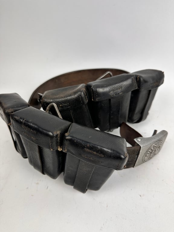 WW2 German Belt,Buckle and 2 K98 pouches "found like this"