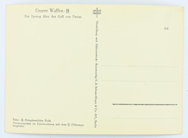 German Waffen-SS Kriegsberichter Postcard 'Unsere Waffen-SS'