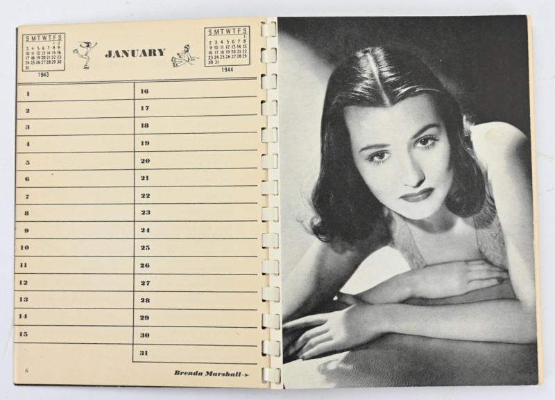 US WW2 Period Esquire's Date Book 1943