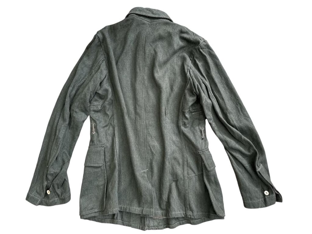 Wehrmacht ( Heer ) ‘Drillich’ (HBT) M43 Field Blouse RB Numbered 1944.