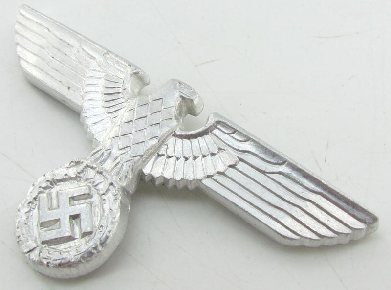 NSDAP visor cap eagle in aluminum by RZM M1/44