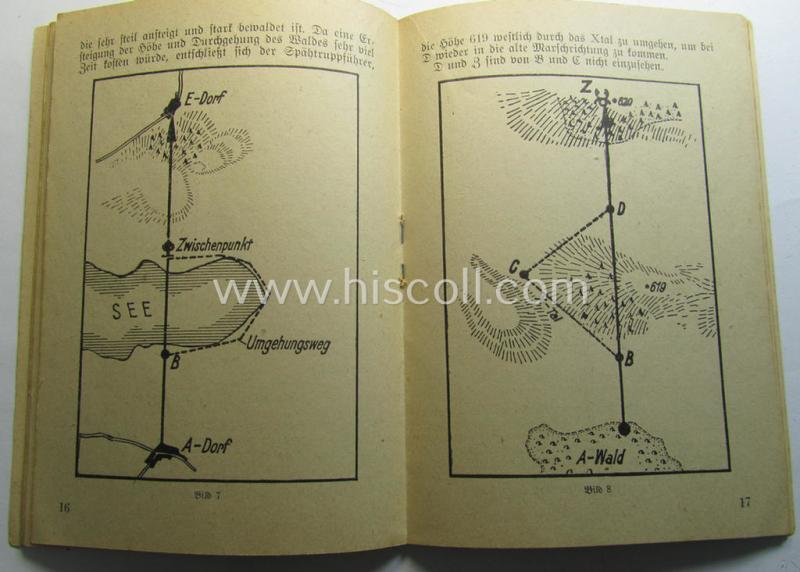 Smaller-sized - and scarcely seen! - period WH instruction-booklet entitled: 'Der Marschkompass und sein Gebrauch' (or: instruction- ie. training-manual for the WH compass) as was published by the: 'Heinz Denckler Verlag' as based in Berlin