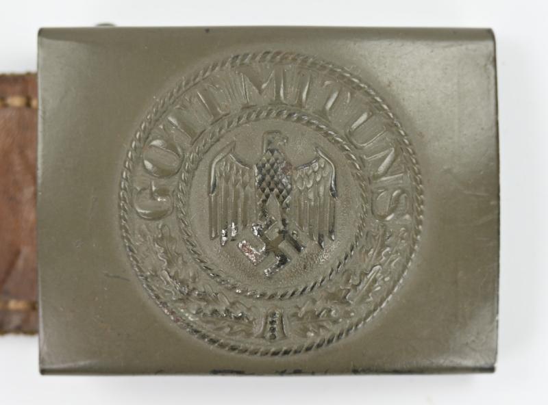 German WH Beltbuckle with Tab 'E.Schneider'