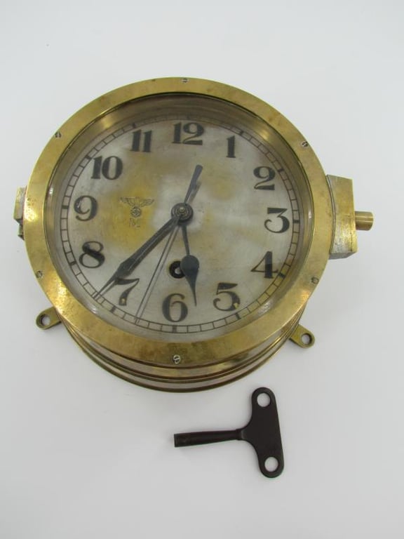 Kriegsmarine ships clock by Kieninger & Obergfell