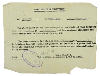 US WW2 Good Conduct Certificate POW German Medic