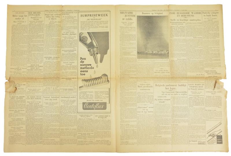 Dutch Telegraaf Newspaper 11 May 1940