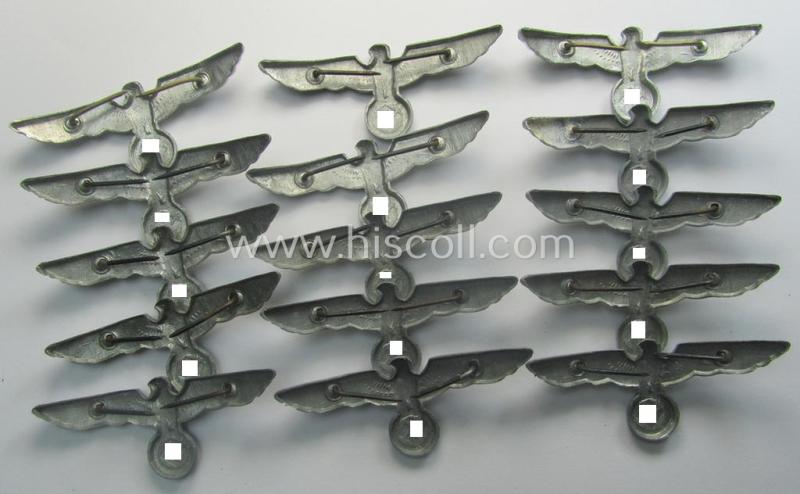 'Virtually mint- ie. unissued', WH (Heeres) EM/NCO-pattern visor- (ie. 'Schirmmützen'-) cap-eagle (being a typical unmarked example as executed in zinc- ie. 'Feinzink'-based metal)