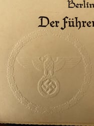 AUTHENTIC GERMAN WW2 HAND INK SIGNATURE OF NAZI...