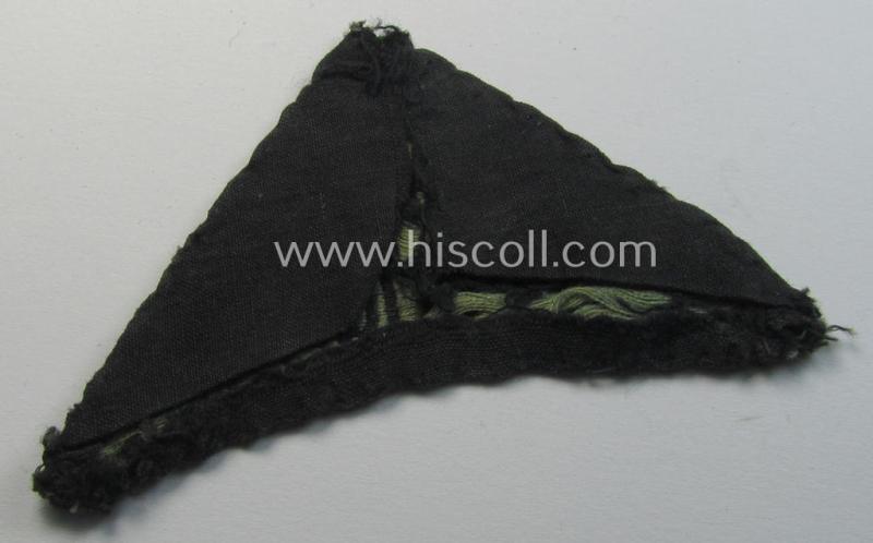 HJ/BDM ('Hitlerjugend' ie.: 'Bund Deutscher Mädel') district-triangle (ie. 'Gebietsdreieck') being an example that misses its 'RzM-etiket' and that is entitled: 'Nord Niedersachsen' and that comes in a clearly tunic- ie. shirt-removed, cond...