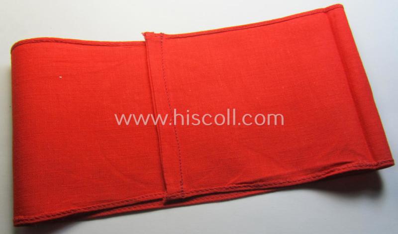 Attractive, linnen-based armband (ie. 'Armbinde') as was intended for usage by the staff of the: 'SA-Wehrmannschaften' (being a hardly used example that still shows its period-attached so-called: 'RzM'-etiket)