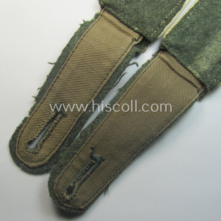 Moderately used- and slightly mis-matched pair of WH (Heeres) 'M41 o. M43'-pattern, EM-type shoulderstraps: 'Soldat eines Infanterie-Rgts.'