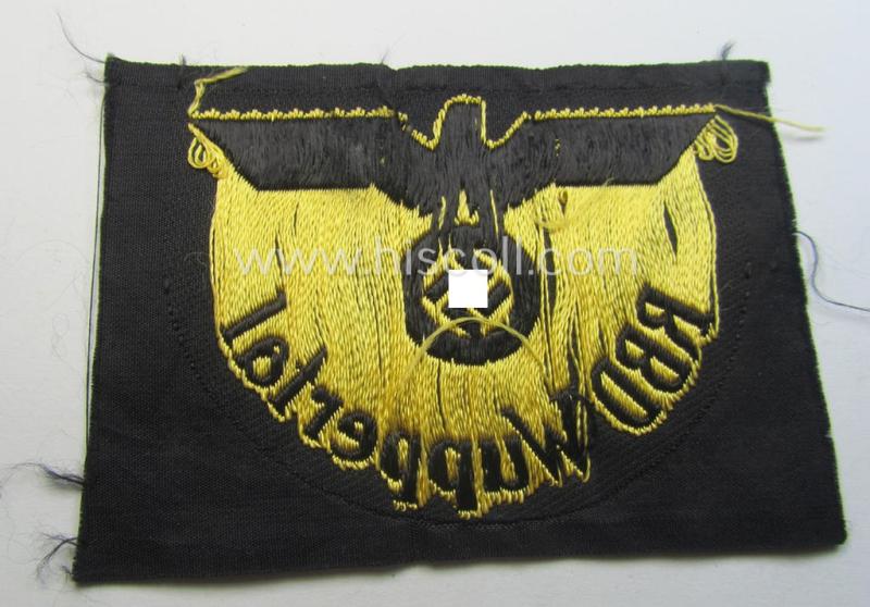 'DRB'- (ie. 'Deutsche Reichsbahn'-) related arm-eagle (ie. 'Ärmeladler'): 'RBD Wuppertal' (or: 'Wehrmacht-Reichsbahndirektion Wuppertal')