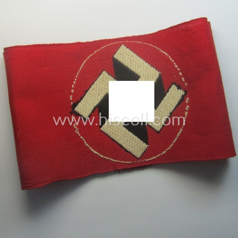 N.S.D.A.P.-related party-armband (ie. 'Armbinde') being of the 'entirely woven'-pattern