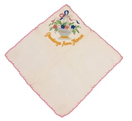 US WW2 Handkarchief 'Greetings from France'