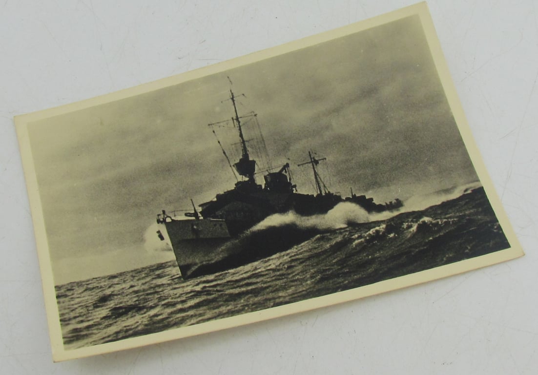 Postcard of a Kriegsmarine torpedo boat