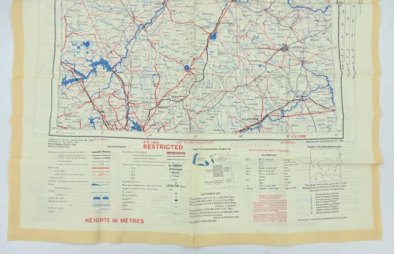 British RAF Escape Map 'Moscow'