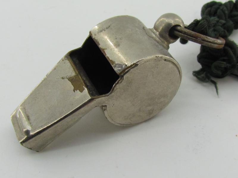 WWII era Signal Whistle With Cord