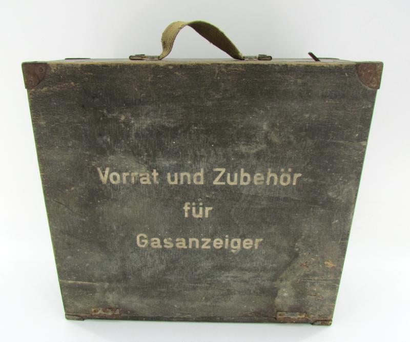 Transport Box Wehrmacht "Stock and Accessories for Gas Indicators"