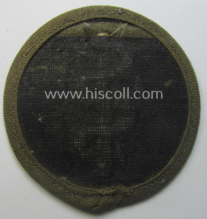 WH (Heeres) 'tropical'-issued, trade- and/or special-career insignia (ie. machine-embroidered 'Laufbahn- o. Tätigkeitsabzeichen') as was intended for an army: 'Sanitäter' (or medical-orderly)