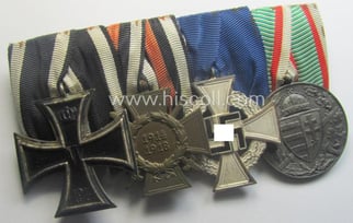 4-pieced, 'WWI'- (ie. TR-) related medal-bar (ie. 'Ordenspange')...