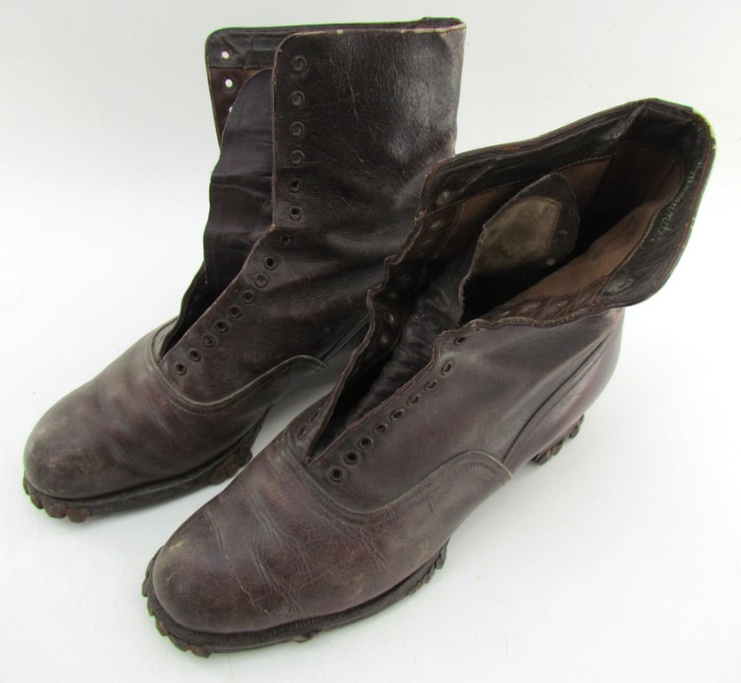 Pair of German Women's High Lace-Up Boots