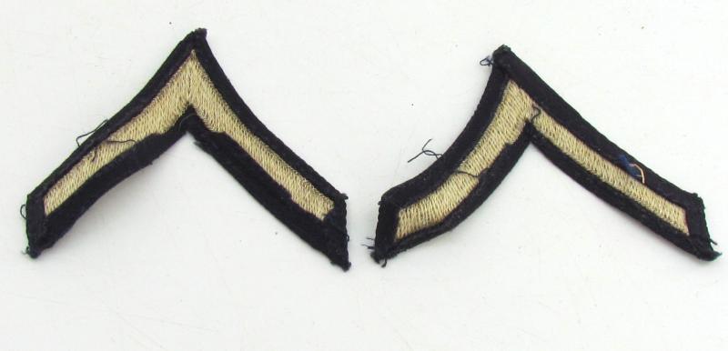 US WWII Private First Class Chevron Set