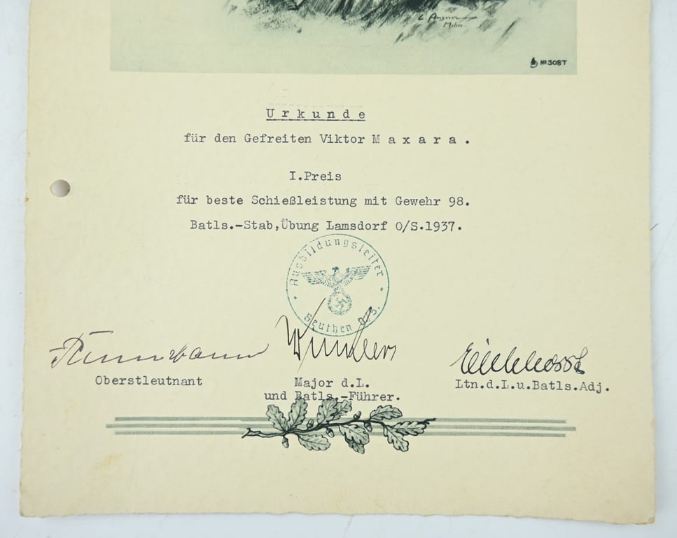 German WH Shooting Certificate