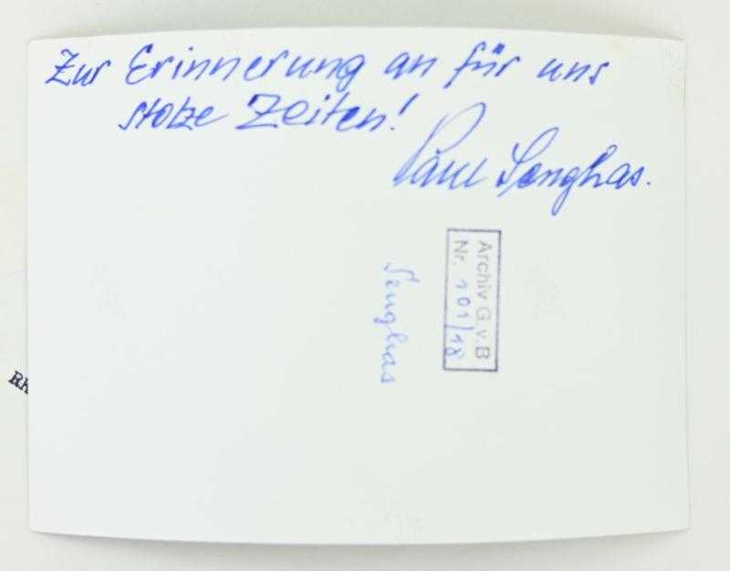 Signature of Waffen-SS KC Recipient 'Paul Senghas'