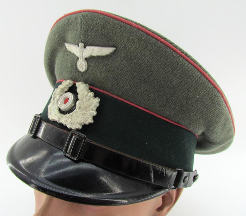 Wehrmacht Heer Panzer EM/NCO Visor Cap (Schirmmütze) – G. Teufel Sohn, 1937