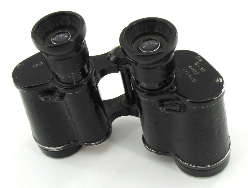 German WWII 6x30 Binoculars – Maker Code “fzg” (Feinmechanik GmbH, Kassel)