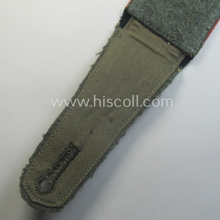 Superb - albeit regrettably single! - early- (ie. mid-) war-period WH (Heeres) (ie. 'M40'-) pattern (rounded-style) 'cyphered', NCO-type shoulderstrap as was intended for an: 'Uffz. u. Mitglied eines Beobachtungs-Lehr-Abteilungs'