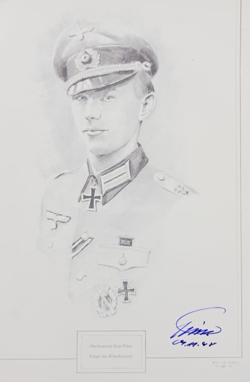 Signature of Wehrmacht Heer KC Recipient 'Kurt Prinz'