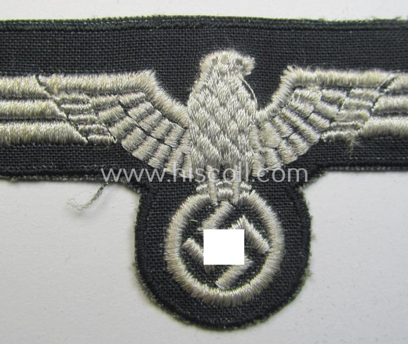 Neat - and simply never used nor tunic-attached! - (I deem) foreign-produced WH (Heeres) breasteagle (ie. 'Brustadler für Mannschaften u. Unteroffiziere') being of an later-war-period- and/or machine-embroidered-pattern