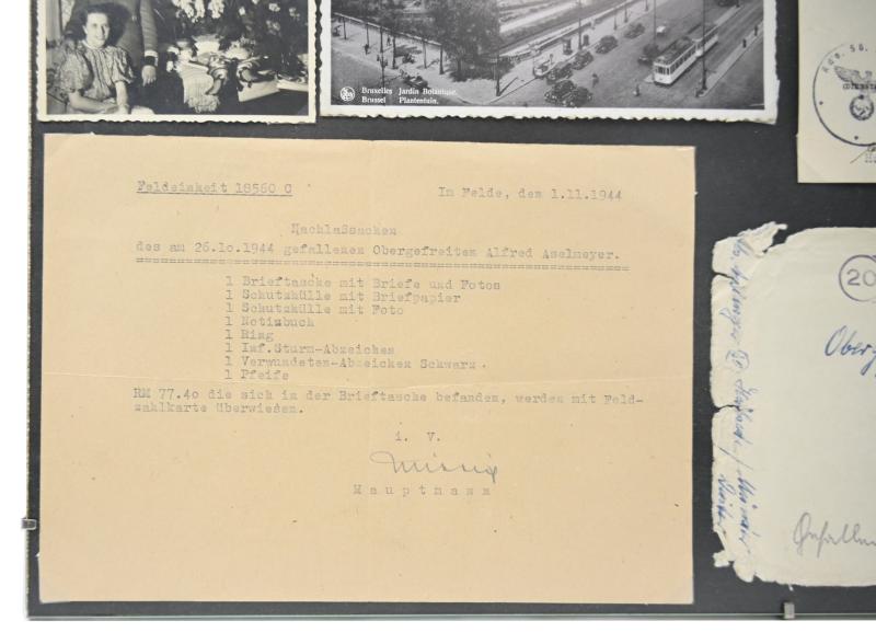 German WH Document Grouping 'Obergefreiter Alfred Aselmeyer'
