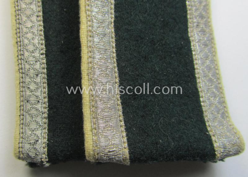 Attractive - and fully matching! - pair of WH (Heeres), pre- ie. early-war period- (ie. 'M36'- ie. 'M40'-pattern and/or rounded-styled) NCO-type shoulderstraps as was intended for an: 'Unteroffizier der Infanterie-Truppen'