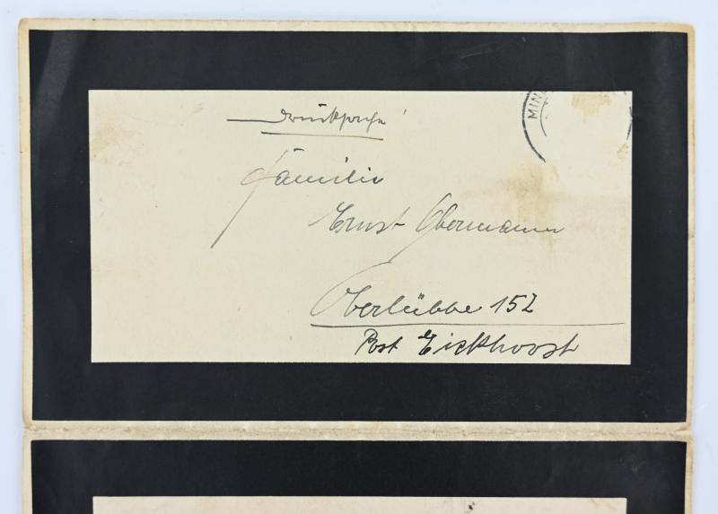 German Waffen-SS Deathcard 'Ernst Reimler'