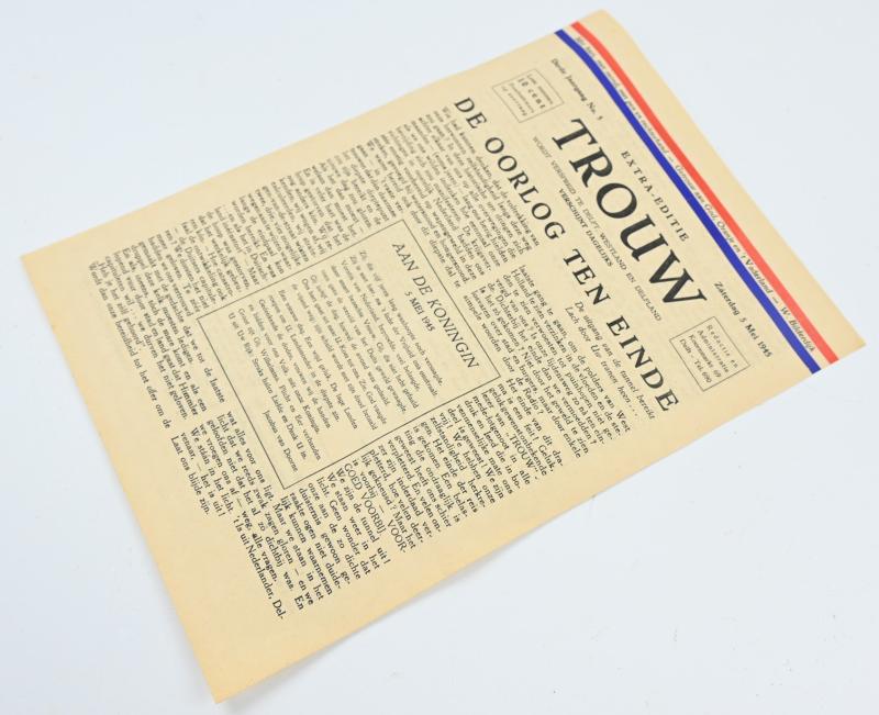 Dutch Newspaper Extra Edition Liberation Day 5 May 1945