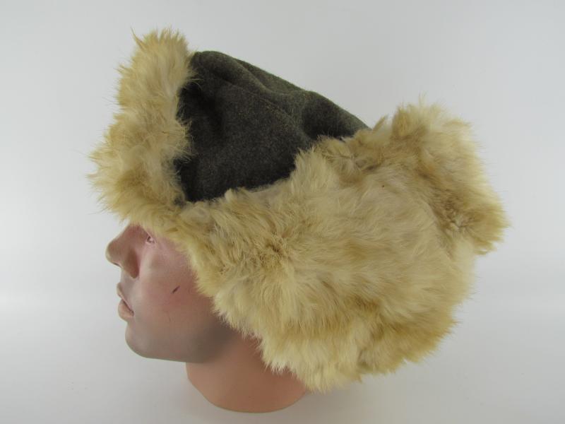 Wehrmacht ( Rabbit Fur )Winter Pelzmütze...Marked
