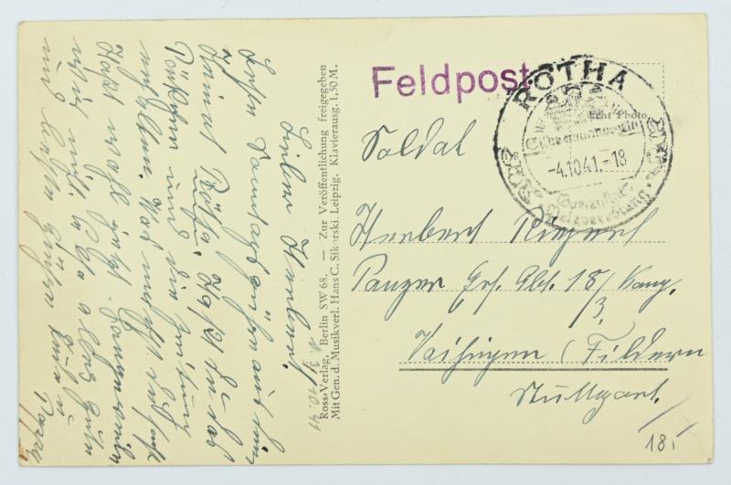 German WH Postcard 'Vorwarts nach Osten!'