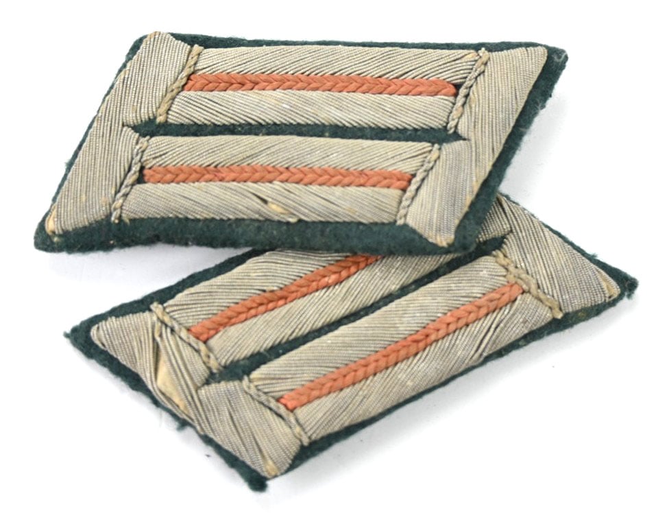 German WH Panzer Officer Collar Tabs Set